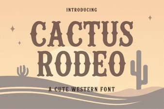 Cactus Rodeo Font: Bold Western Projects