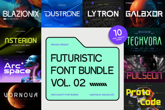 Vol.02 Font Bundle: Futuristic Project Assets