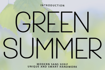 Fresh & Creative Green Summer Font Projects